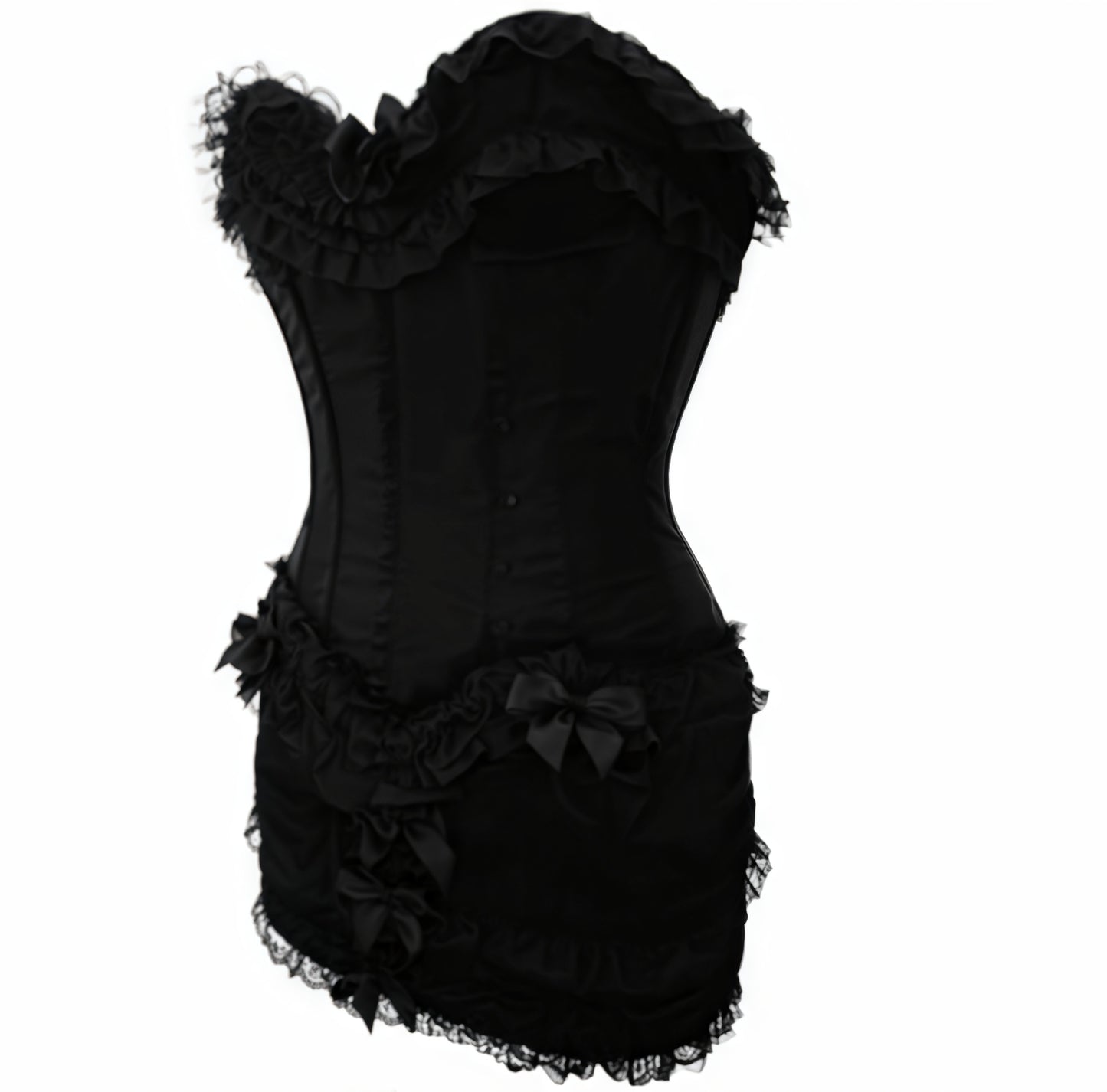 Ebony Ruffled Corset