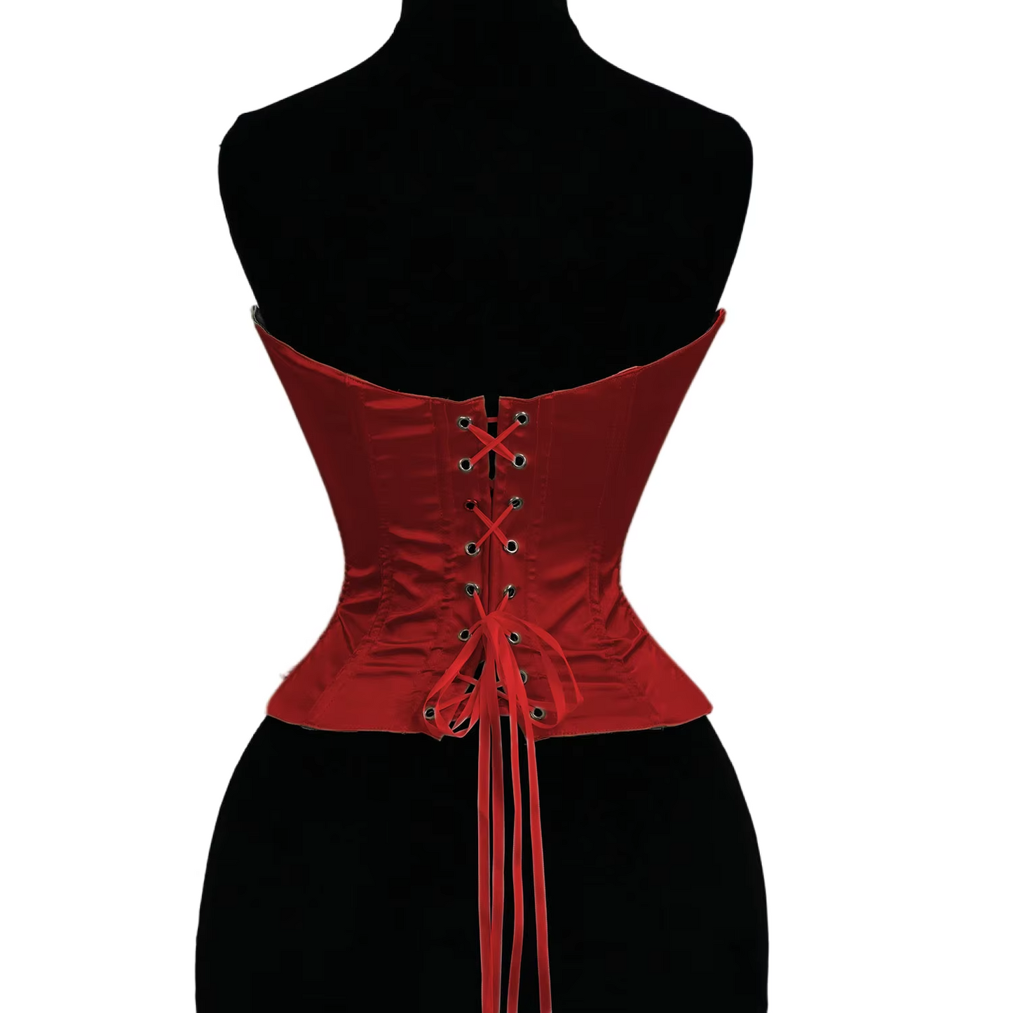 Crimson Hourglass Satin Corset