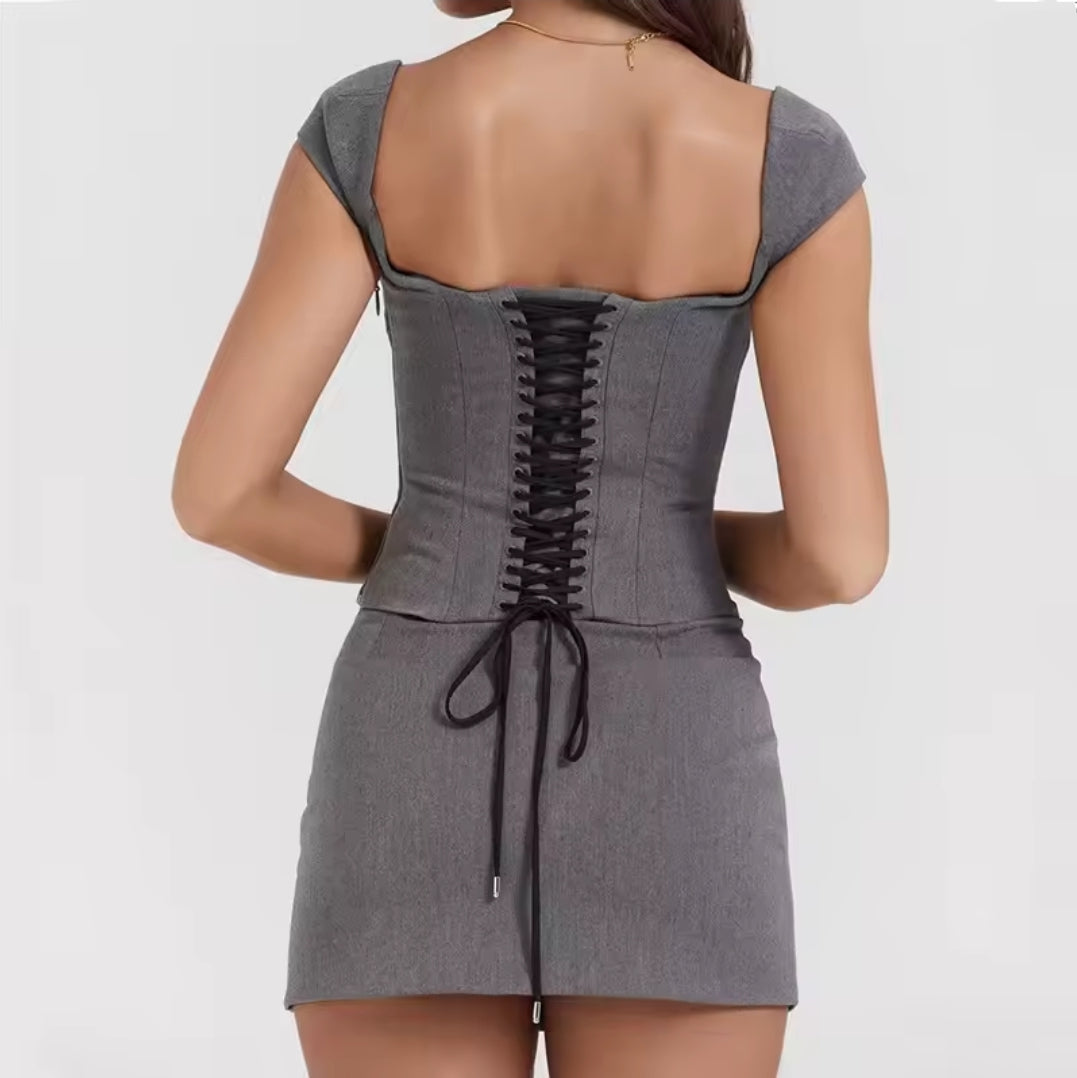 Silver Rue Chic Mini Skirt