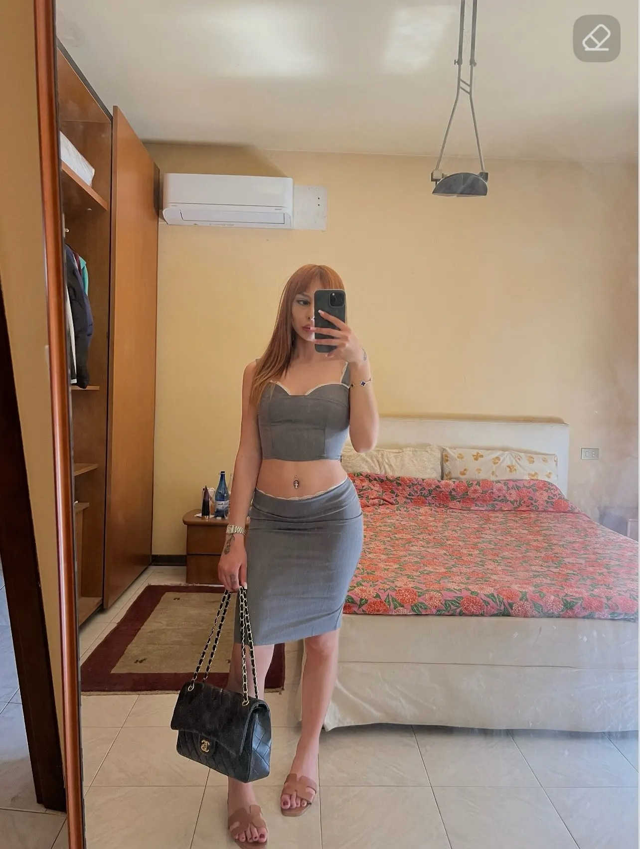 Elegant Gray Two-Piece Set