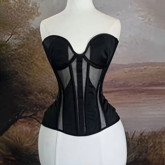 Refined Elegance Sheer Waist Cincher Corset