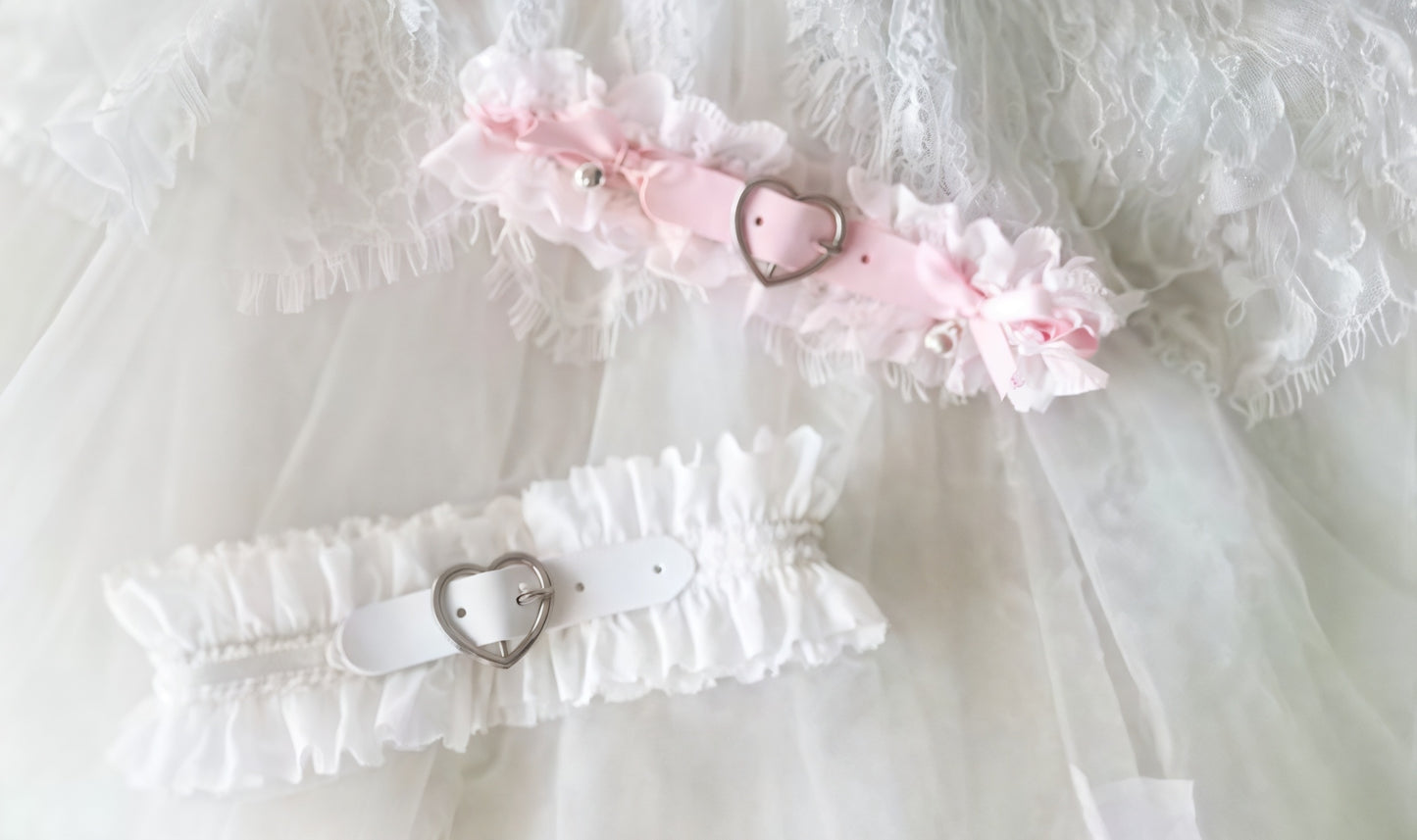 Pink Heart Garter Belt for Stockings