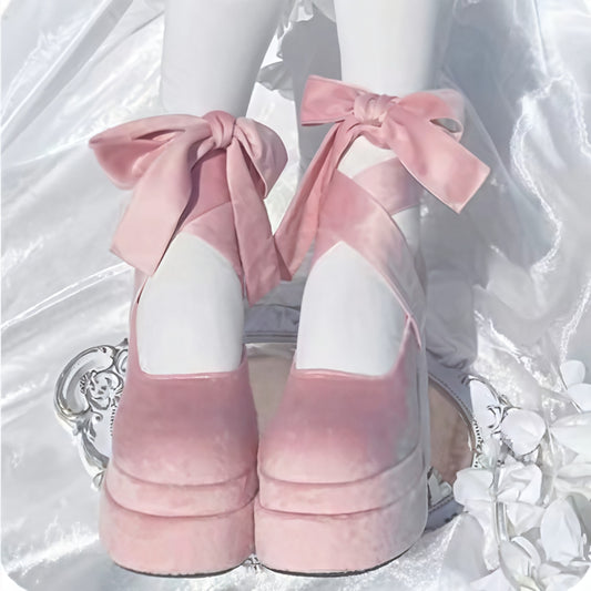 Pink Dolly Platform Heels