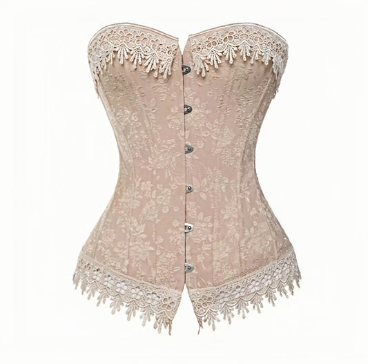 Floral Pink Laced Corset