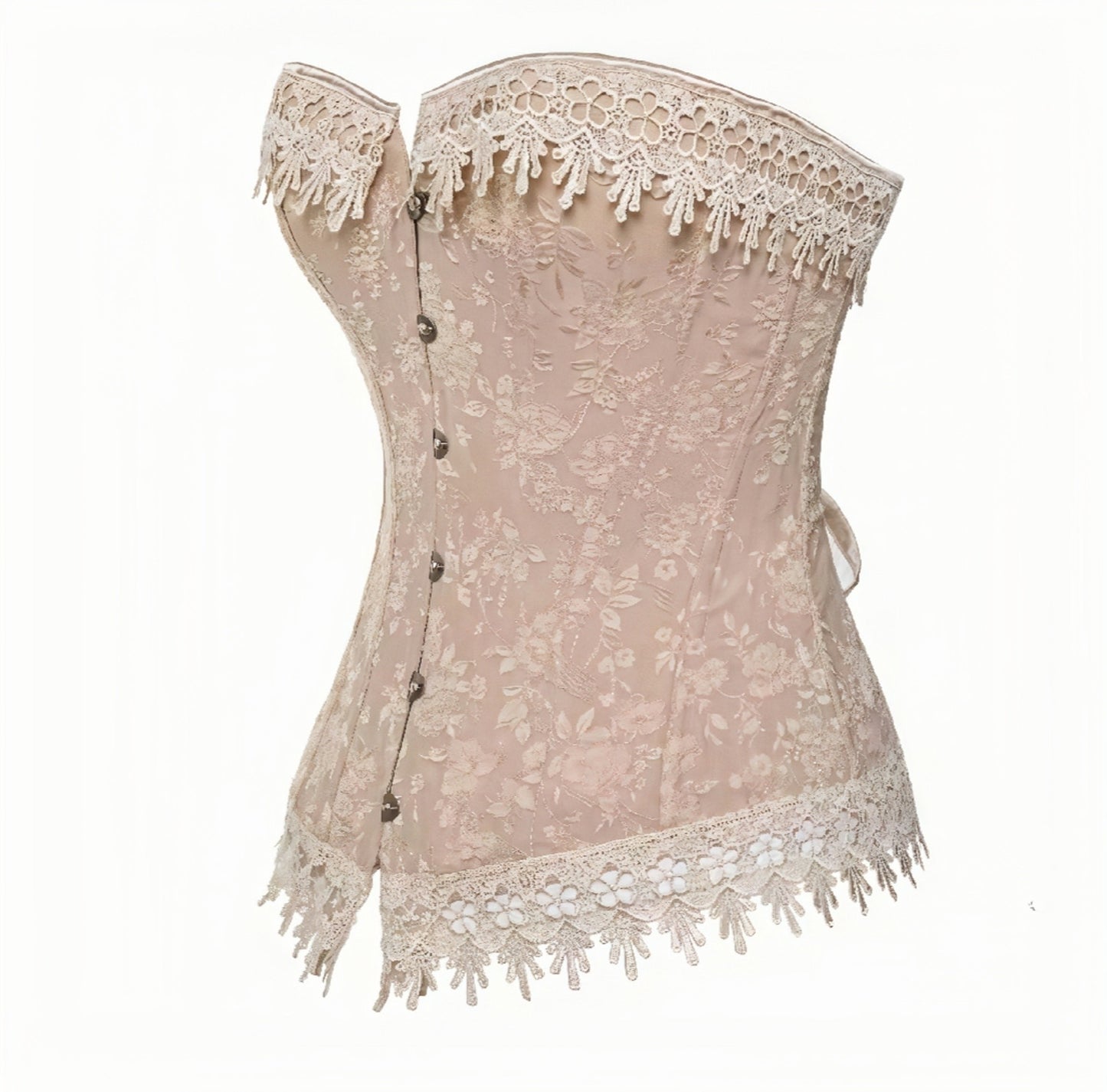 Floral Pink Laced Corset