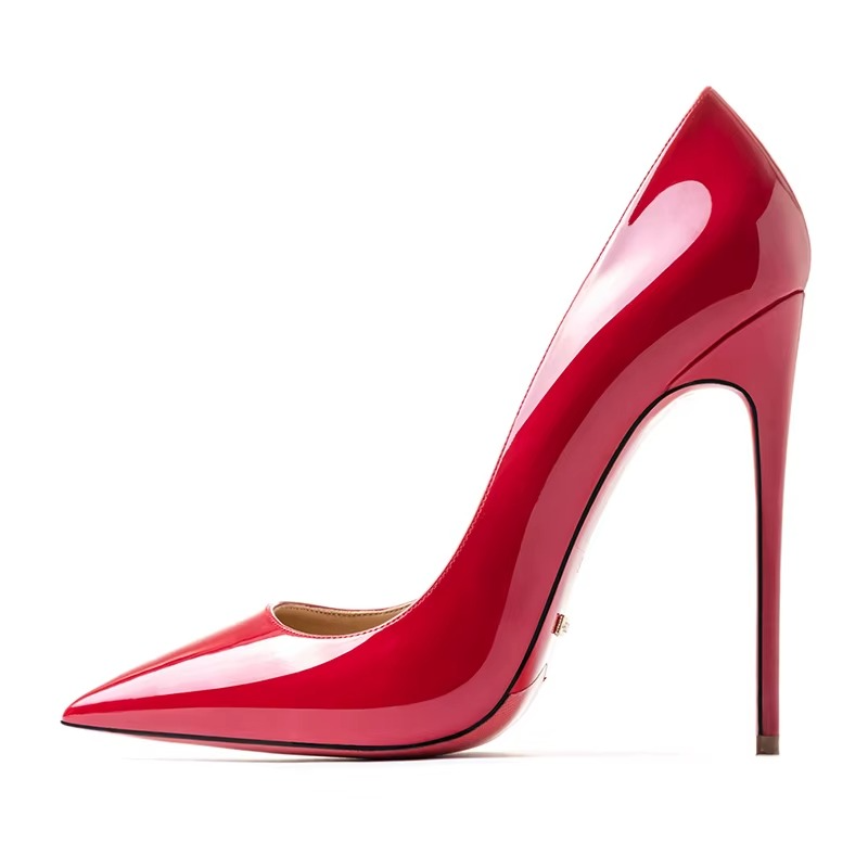 Elegant Stiletto Pumps – Glossy Finish 12cm Heel