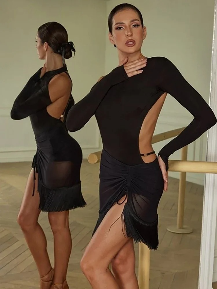 Backless Elegance Long Sleeve Bodycon Dress