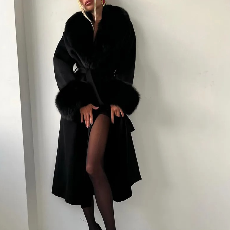 Fur-Trimmed Luxe Winter Coat