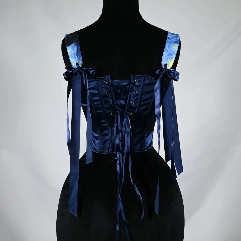 Starry Night Satin Corset Top