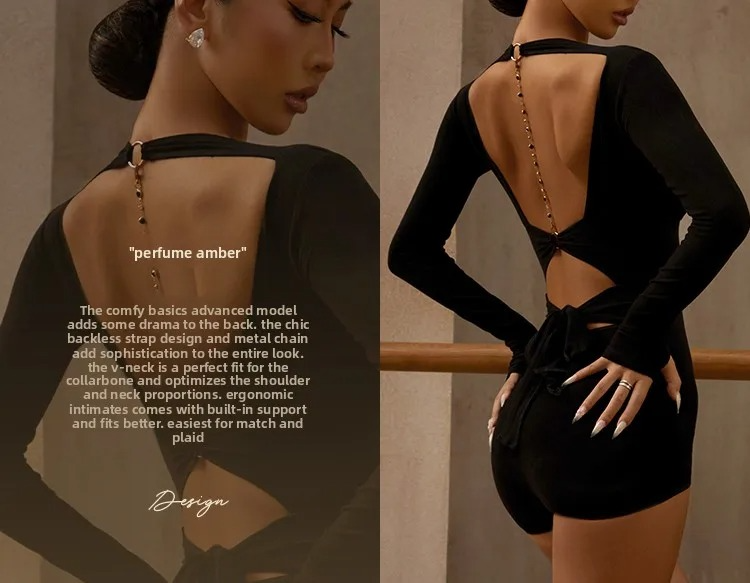 Open-Back Tie Detail Contour Bodysuit