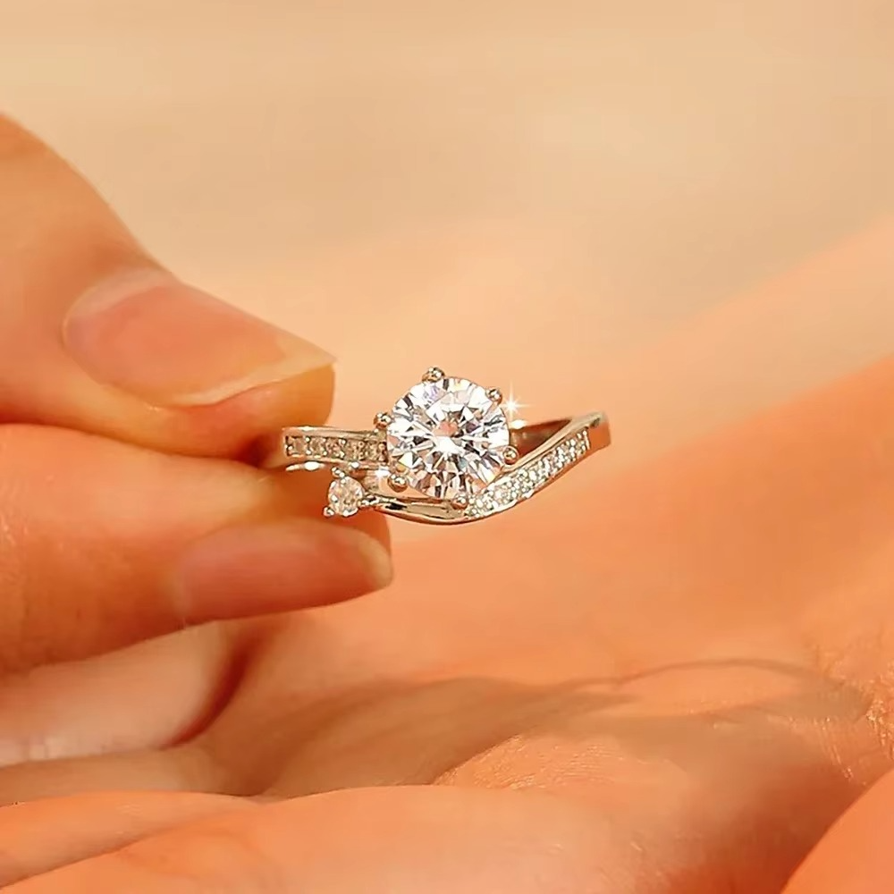 Antoinette Sterling Moissanite Promise Ring