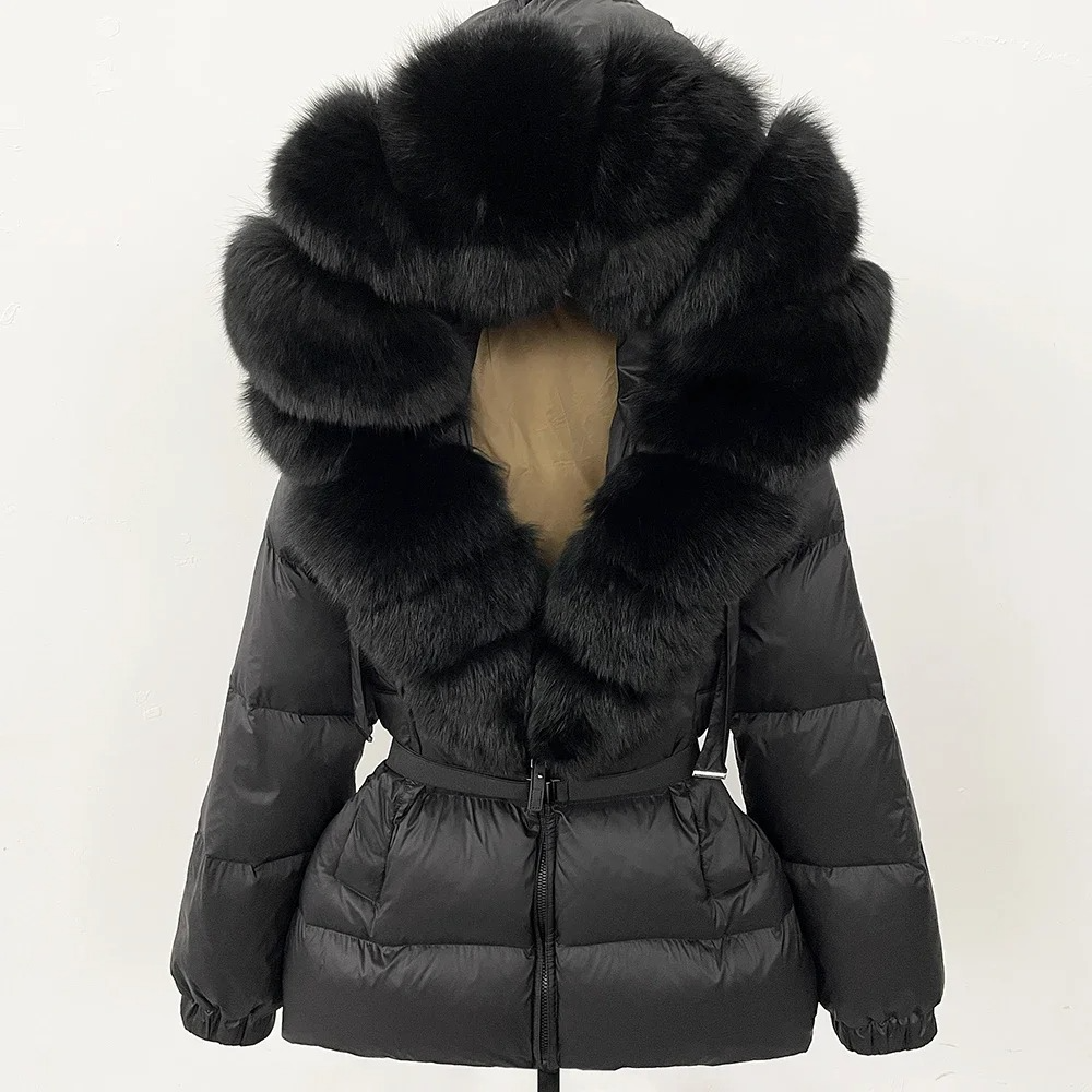Lena Elegant Fur-Trimmed Coat