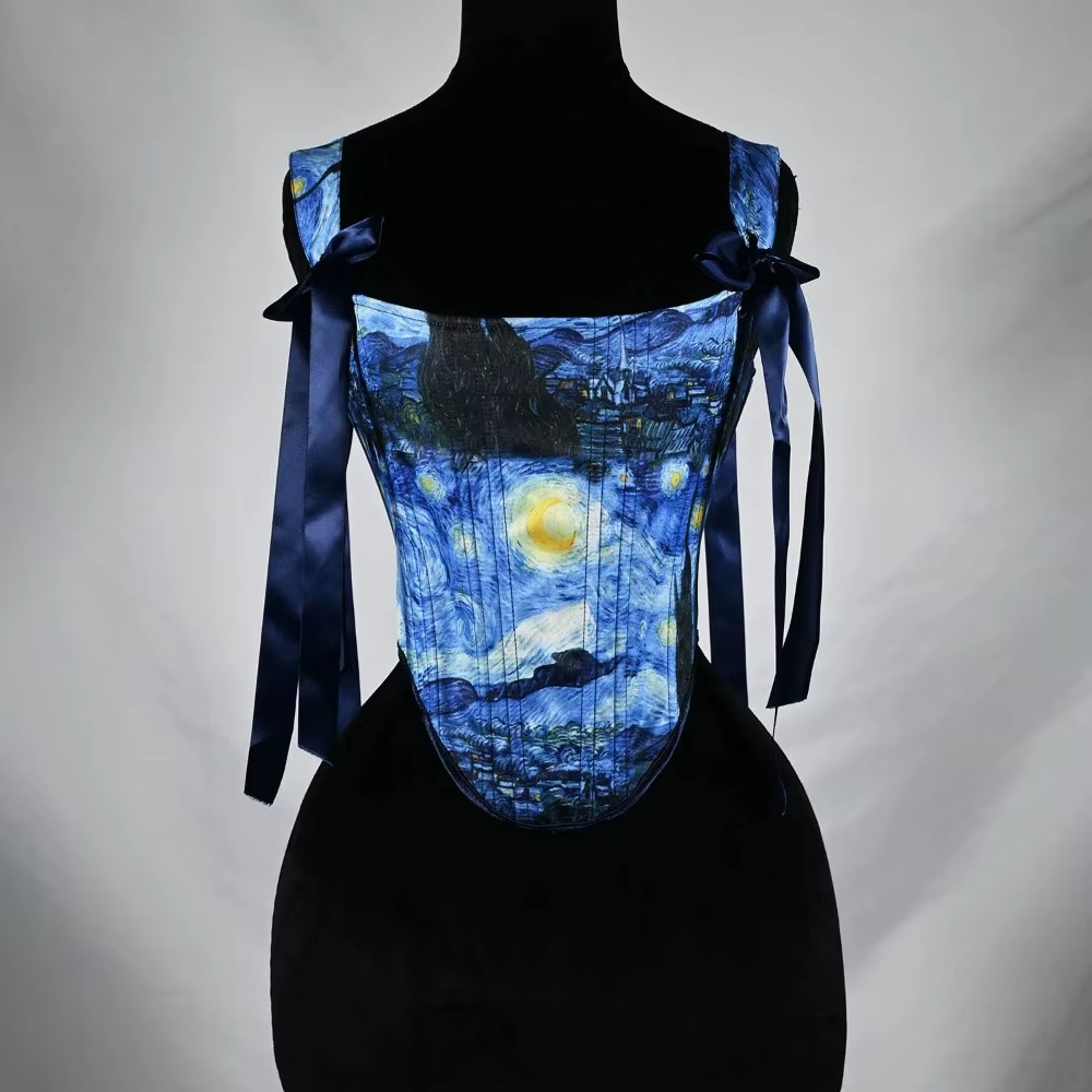 Starry Night Satin Corset Top