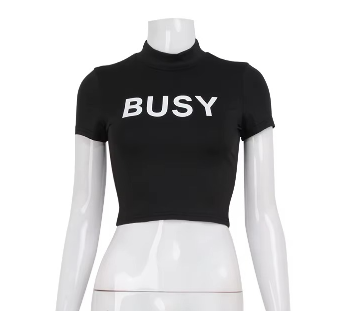 La Vie Busy Graphic Crop Top