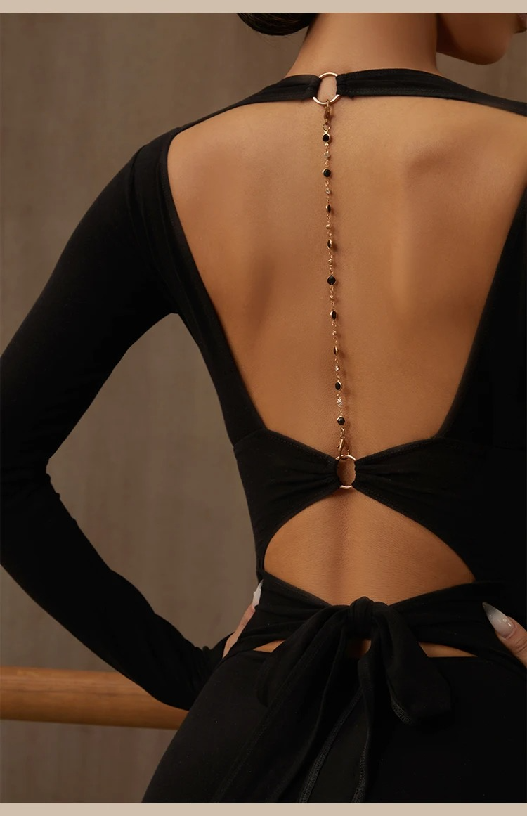 Open-Back Tie Detail Contour Bodysuit