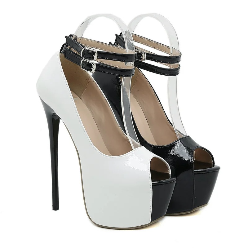 Double Buckle Platform Stiletto Heels