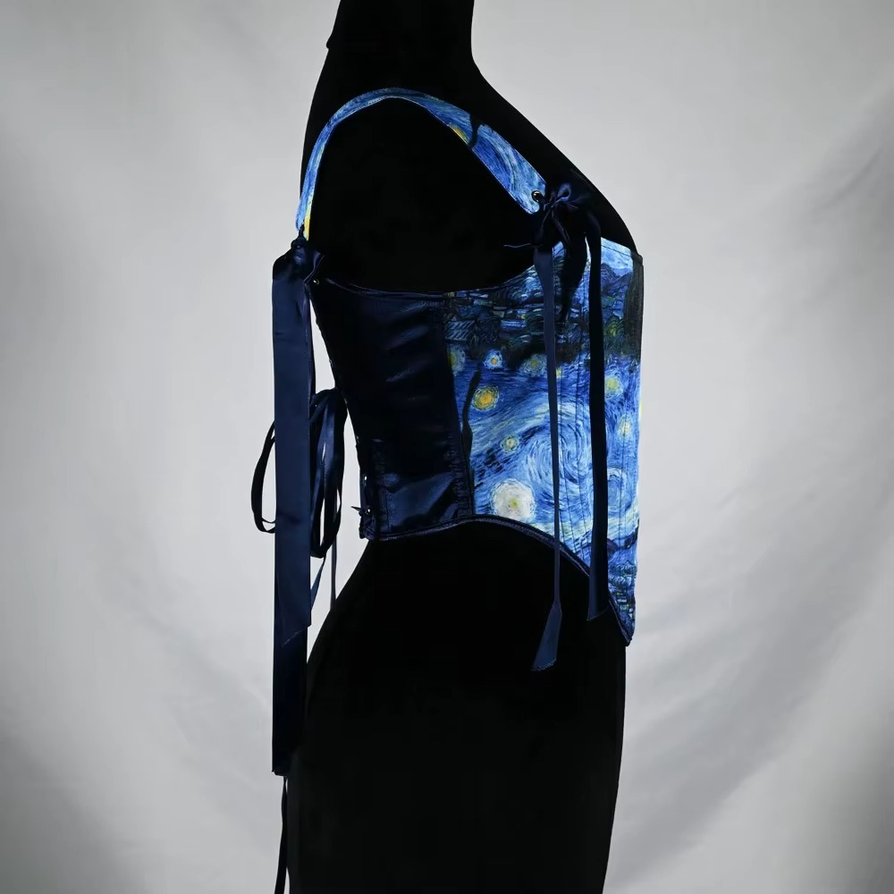 Starry Night Satin Corset Top