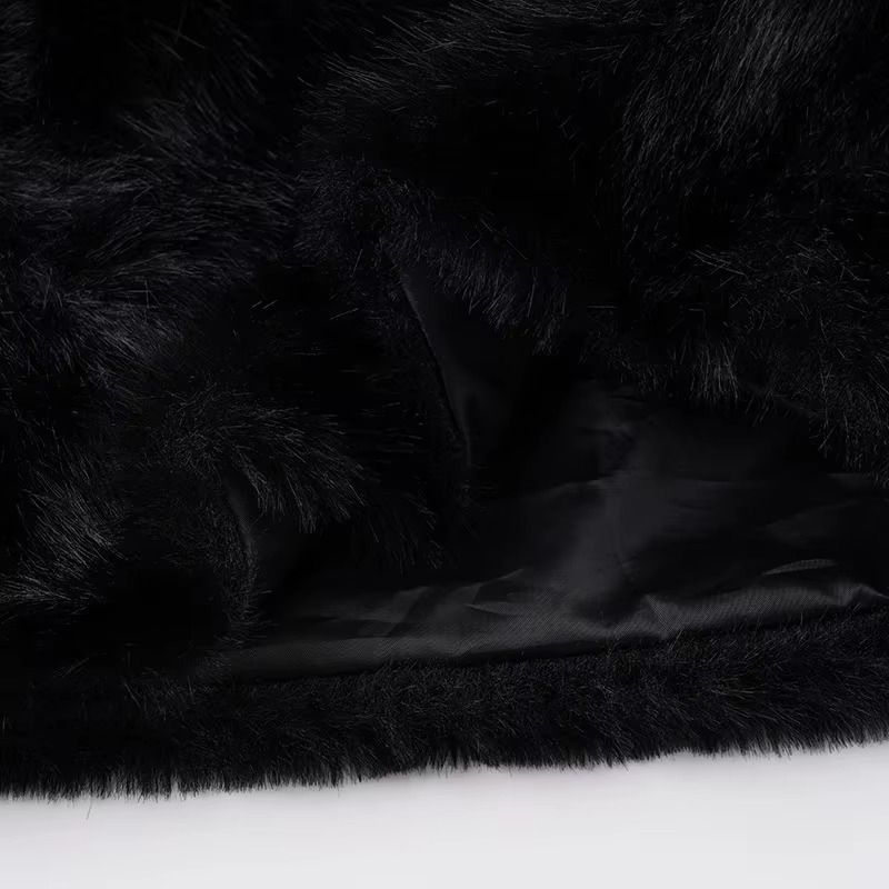 Chic Short Fur Mini Skirt