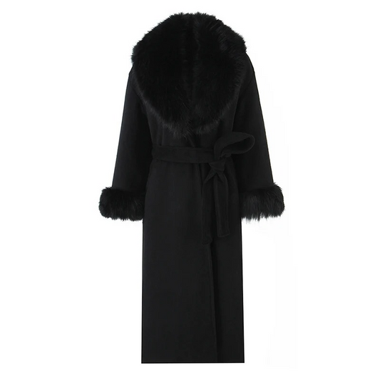 Fur-Trimmed Luxe Winter Coat