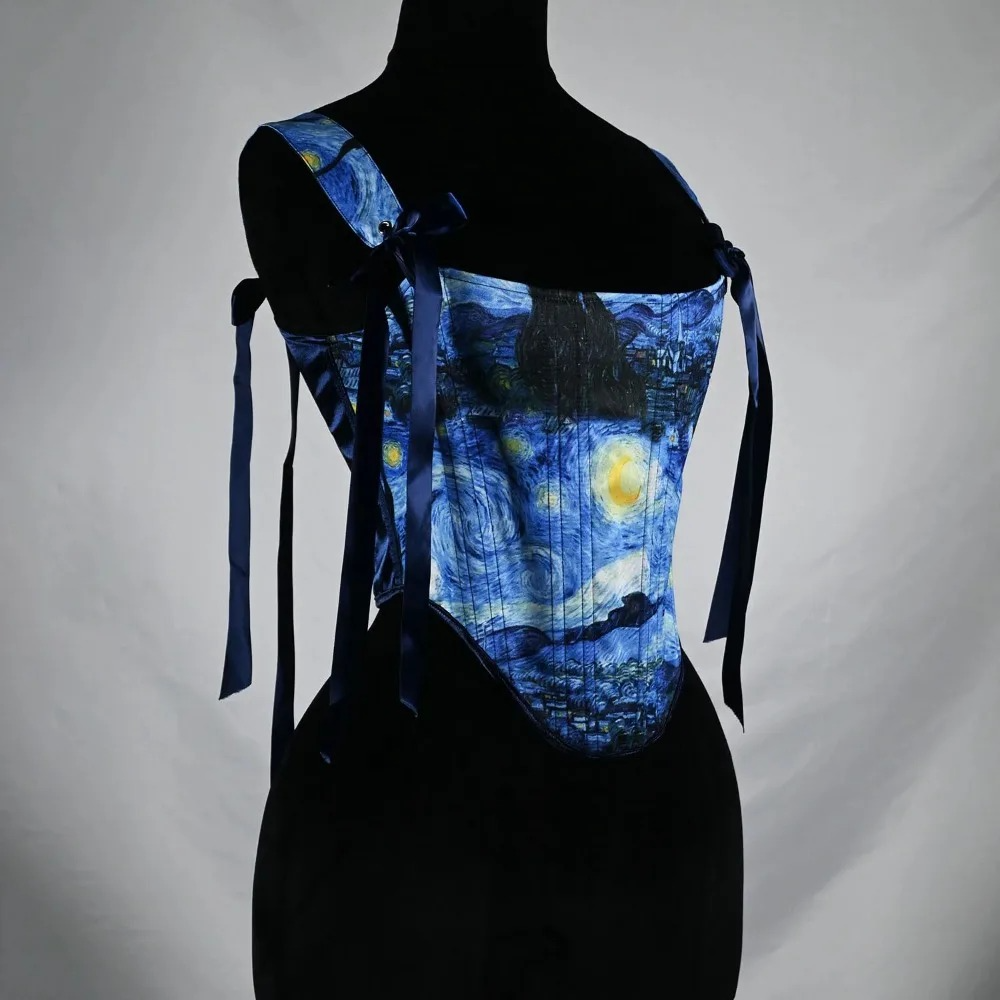 Starry Night Satin Corset Top