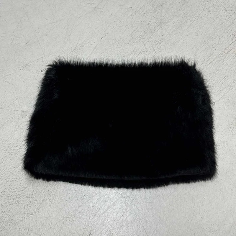 Chic Short Fur Mini Skirt