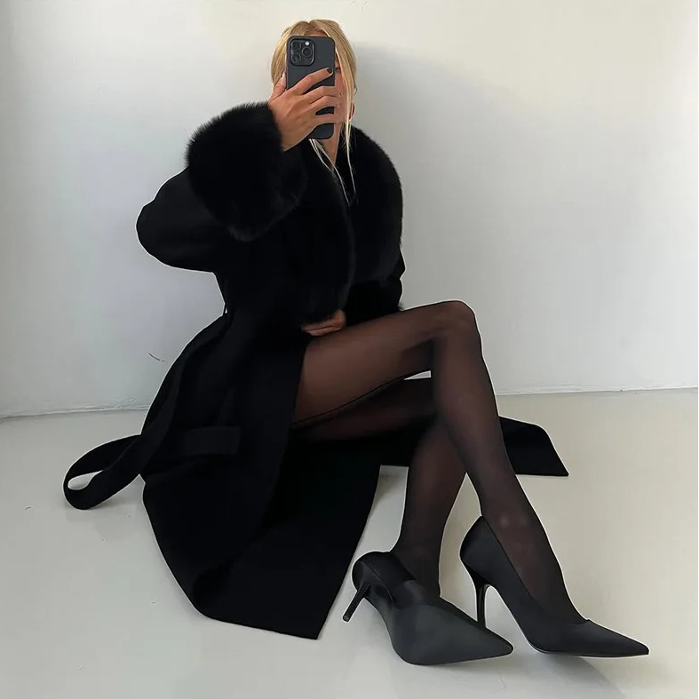 Fur-Trimmed Luxe Winter Coat