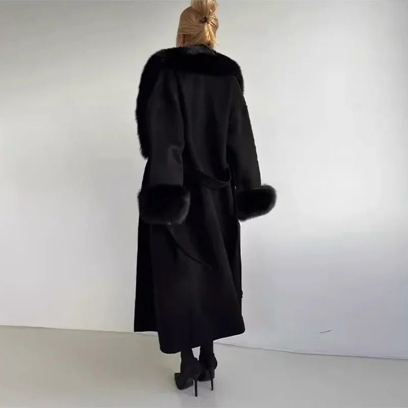 Fur-Trimmed Luxe Winter Coat