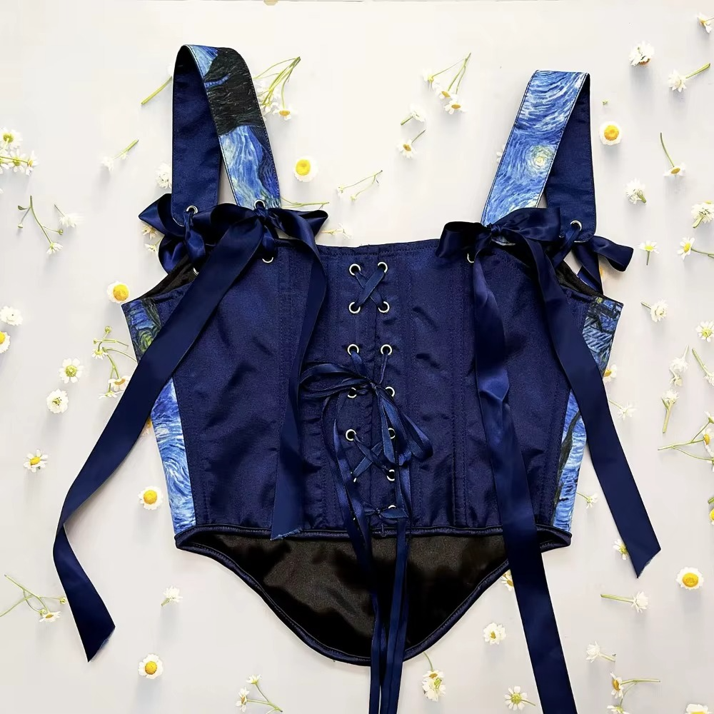 Starry Night Satin Corset Top