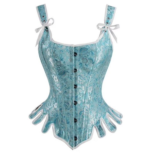 Vintage-Inspired Light Blue Corset