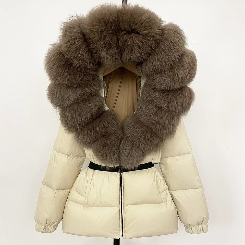 Lena Elegant Fur-Trimmed Coat