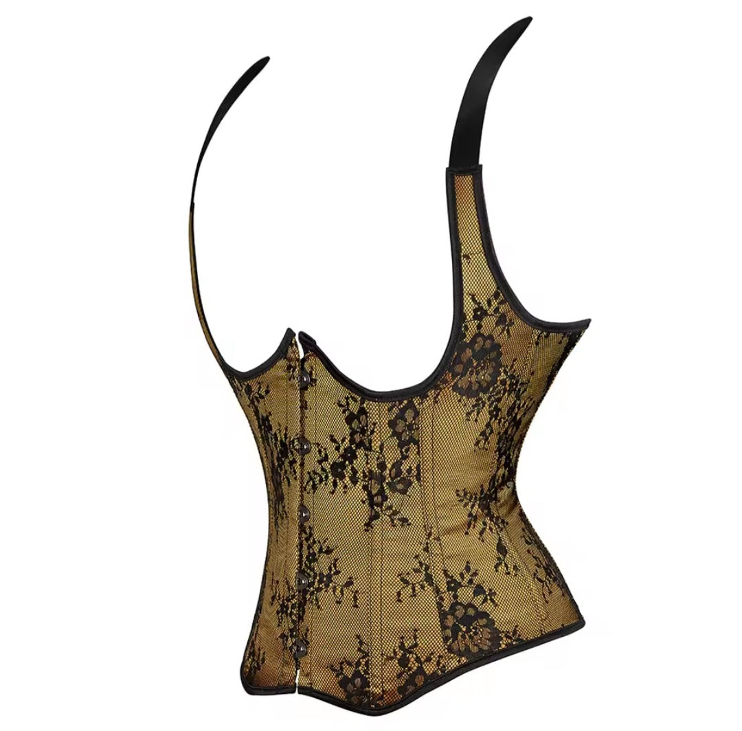 Haltered Contrast Corset