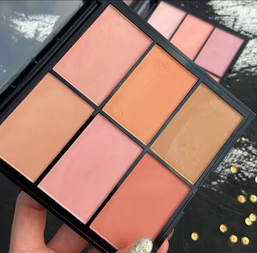 Aurora Bloom Cheek Palette — Six‑Shade Radiance