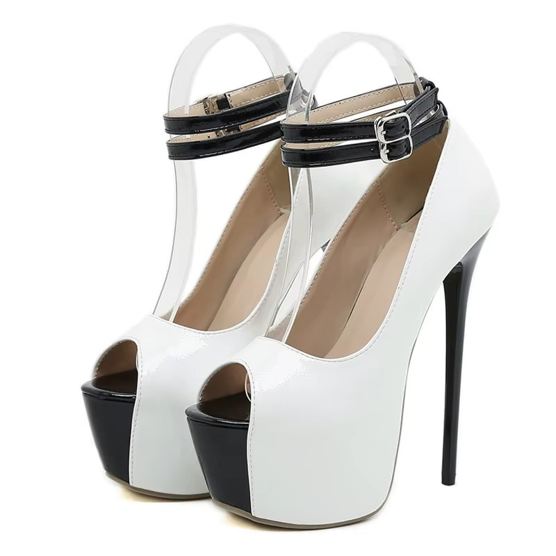 Double Buckle Platform Stiletto Heels