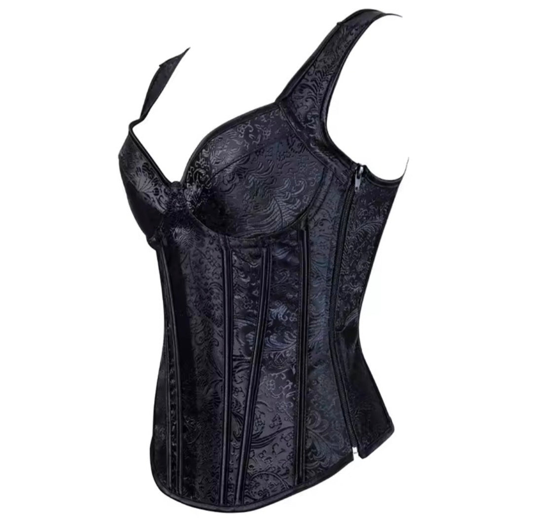 Velour Black Corset