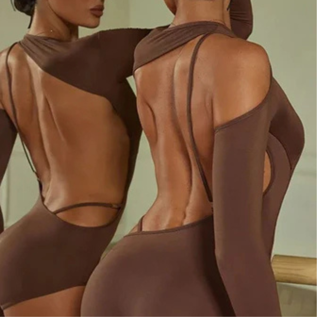 Backless Elegance Long Sleeve Bodycon Dress