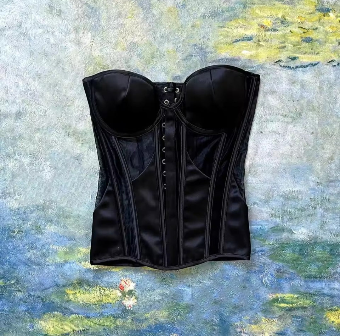 Refined Elegance Sheer Waist Cincher Corset